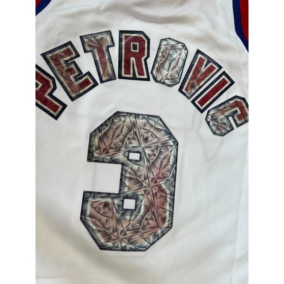 Mitchell & Ness New Jersey Nets Jersey Mens Drazen Petrovic NBA Swingman Size L - Picture 6 of 9